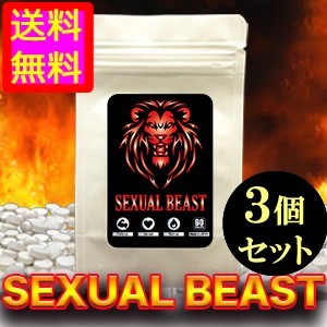 ●送料無料☆増大⇒HMB配合メンズサポートサプリ【SEXUAL BEAST（セクシャルビースト）３個セット】materi75P6