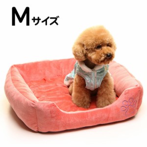 ペット用　ふかふかピンクベット Ｍサイズ 四角 ペットベッド M 猫 犬 ベッド ペットベッド 犬 ペット ベッド ベッド ふわふわ 小型犬  