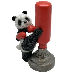 ミニ樹脂パンダキックボクサー(EV15655A)｜フィギュア,人形,panda,ぱんだ,グッズ,boxcing,ボクシング,置物,中国,中華街,可愛い,チャイナ,