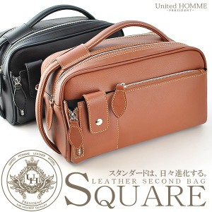 セカンドバッグ メンズ 牛革 ソフトレザースクエアタイプBOX型 United HOMME -President- ユナイテッドオム・プレジデント 【UHP-2374】 