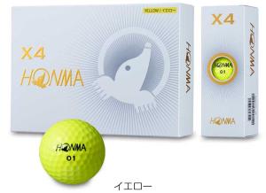 本間ゴルフボール X4 ボール 1ダース 12球入り の通販はau Wowma ワウマ ゴルフプラザ グリーンフィル 商品ロットナンバー