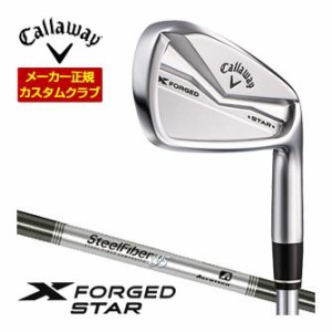 特注カスタムクラブ キャロウェイ X FORGED STAR 24 アイアン 6本セット[＃5-P] Aerotech Steel Fiber i95cw シャフト