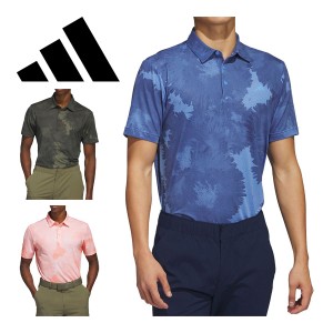 アディダス ゴルフウェア メンズ ラージフラワープリント 半袖 ポロシャツ EAT64 2023年春夏モデル M-XL