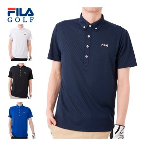 フィラゴルフ メンズ ゴルフウェア ベーシック ボタンダウン 半袖 ポロシャツ 741-679 M-LL
