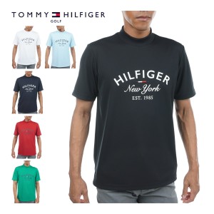トミーヒルフィガー ゴルフ ウェア メンズ アーチロゴ モックネック 半袖シャツ THMA318 2023年春夏モデル M-XL