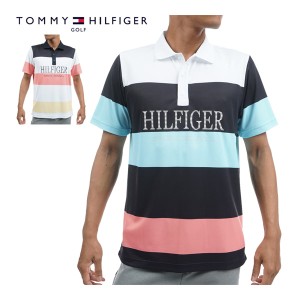 トミーヒルフィガー ゴルフ ウェア メンズ マルチボーダー 半袖 ポロシャツ THMA329 2023年春夏モデル M-XL