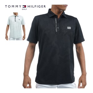 トミーヒルフィガー ゴルフ ウェア メンズ カモフラージュ メッシュジャガード 半袖 ポロシャツ THMA340 2023年春夏モデル M-XL