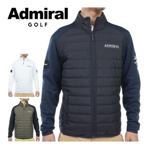 アドミラルゴルフ メンズ ウェア パデッド ハイブリッド フルジップ 中綿 ジャケット ADMA379 2023年秋冬モデル M-LL
