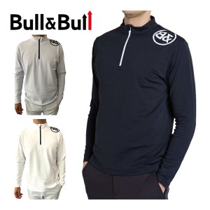 Bull＆Bull ゴルフウェア メンズ べアフリース ハーフジップ 長袖シャツ M080-12026 2023年秋冬モデル M-XL