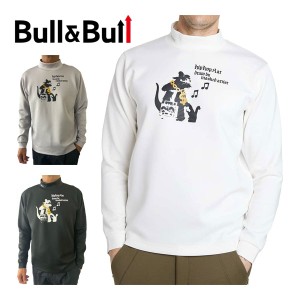 Bull&Bull Brandalised コラボ ゴルフウェア Hip Hop Rat モックネック 長袖シャツ M080-12535 2023年秋冬モデル S-XL