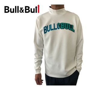 Bull＆Bull ゴルフウェア メンズ ダンボールニット チェストロゴ モックネック 長袖シャツ M080-12538 2023年秋冬モデル S/L