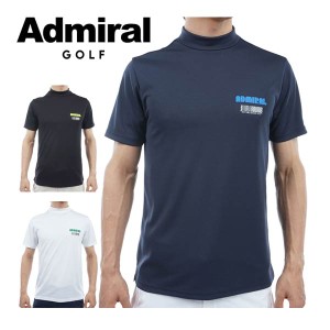 アドミラルゴルフ メンズ ウェア ロックフェスグラフィック モックネック 半袖シャツ ADMA404 2024年春夏モデル M-XL