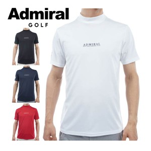 アドミラルゴルフ メンズ ウェア フラッグデザイン モックネック 半袖シャツ ADMA416 2024年春夏モデル M-XL