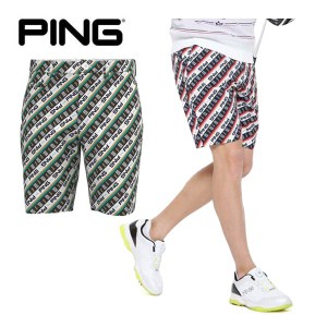 ピン メンズ ゴルフウェア ネイティブライン Mr.PING バイアスプリント ショートパンツ 621-3132201 S-LL