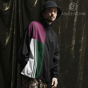 2024 春夏 先行予約 4月上旬〜中旬入荷予定 ANGENEHM アンゲネーム Ponte fabric switching design standing collar jacket メンズ atfjk