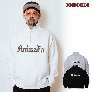 ANIMALIA アニマリア HALF-ZIP LOOSE FIT SWEAT - Legendary Logo メンズ スウェット atftps