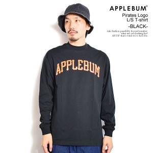 APPLEBUM アップルバム Pirates Logo L/S T-shirt 7.1oz -BLACK- メンズ Tシャツ 長袖 ロンT atftps