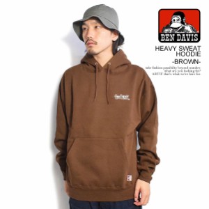 BEN DAVIS ベンデイビス HEAVY SWEAT HOODIE -BROWN- メンズ パーカー プルオーバー ヘビーウェイト ストリート atftps