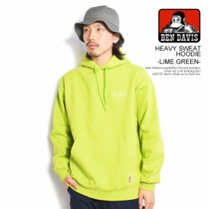 BEN DAVIS ベンデイビス HEAVY SWEAT HOODIE -LIME GREEN- メンズ パーカー プルオーバー ヘビーウェイト ストリート atftps