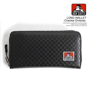 BEN DAVIS ベンデイビス LONG WALLET -Checker Emboss- メンズ ロングウォレット 財布 長財布 ストリート atfacc