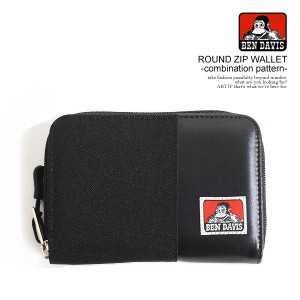 BEN DAVIS ベンデイビス ROUND ZIP WALLET -combination pattern- メンズ 二つ折り財布 財布 フェイクレザー ストリート atfacc