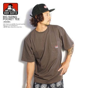 30％OFF SALE セール BEN DAVIS ベンデイビス BIG SIZING POCKET TEE -KHAKI- メンズ Tシャツ 半袖 tシャツ ストリート atftps