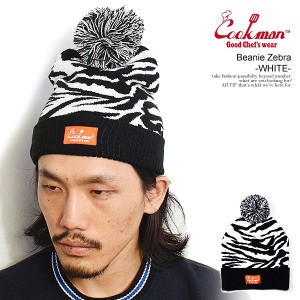 COOKMAN クックマン Beanie Zebra -WHITE- メンズ ニットキャップ ニット帽 ビーニー ストリート atfcap