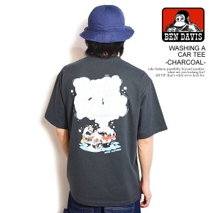 BEN DAVIS ベンデイビス WASHING A CAR TEE -CHARCOAL- メンズ Tシャツ 半袖 バック プリント オーバーサイズ ストリート atftps