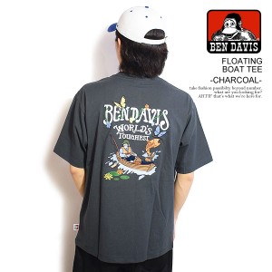 BEN DAVIS ベンデイビス FLOATING BOAT TEE -CHARCOAL- メンズ Tシャツ 半袖 バック プリント オーバーサイズ ストリート atftps