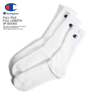 CHAMPION チャンピオン FULL PILE FULL LENGTH 3P SOCKS メンズ レディース 靴下 ソックス フルレングスソックス champion