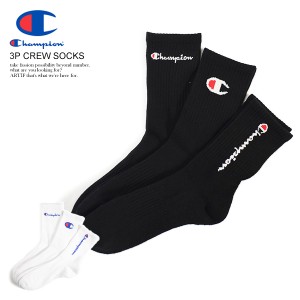 CHAMPION チャンピオン HALF PILE LOW CREW 3P SOCKS メンズ 靴下 ソックス ロークルー ロゴ ストリート atfacc