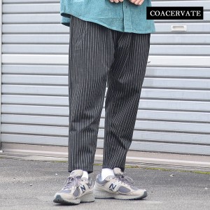 COACERVATE コアセルベート Pin Stripe Easy Pants メンズ パンツ テーパードパンツ ストライプ ロングパンツ 送料無料 atfpts