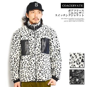 50％OFF SALE セールCOACERVATE コアセルベート ボアフリース×エコレザースイッチングジャケット メンズ ジャケット atfjkt