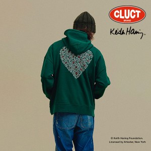 CLUCT×Keith Haring(キース・ヘリング) クラクト #G [HOODIE] Keith Haring メンズ パーカー プルオーバー コラボレーション atftps