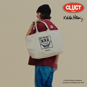 CLUCT×Keith Haring(キース・ヘリング) クラクト #H [TOTE BAG] Keith Haring メンズ トートバッグ キャンバストート コラボレーション 