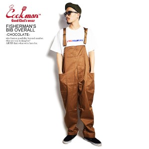 COOKMAN クックマン FISHERMAN'S BIB OVERALL -CHOCOLATE- メンズ オーバーオール サロペット パンツ 送料無料 atfpts