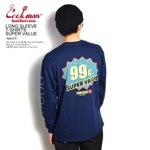 COOKMAN クックマン LONG SLEEVE T-SHIRTS SUPER VALUE -NAVY- メンズ Tシャツ 長袖 ロンT ストリート cookman atftps