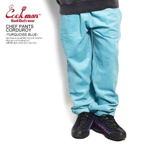 COOKMAN クックマン CHEF PANTS CORDUROY -TURQUOISE BLUE- メンズ パンツ シェフパンツ イージーパンツ ストリート atfpts