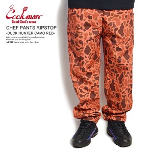 COOKMAN クックマン CHEF PANTS RIPSTOP -DUCK HUNTER CAMO RED- メンズ パンツ シェフパンツ イージーパンツ ストリート atfpts