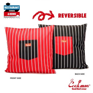 COOKMAN クックマン CUSHION POCKET COVER REVERSIBLE -STRIPE BLACK & RED-  cookman atfacc