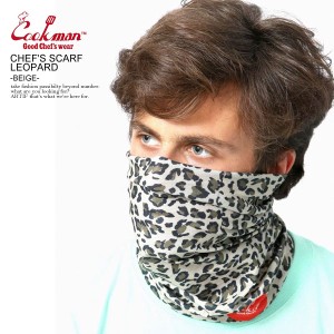 COOKMAN クックマン CHEF'S SCARF LEOPARD -BEIGE- スカーフ フェイスマスク ネックウォーマー ヘッドバンド  atfacc