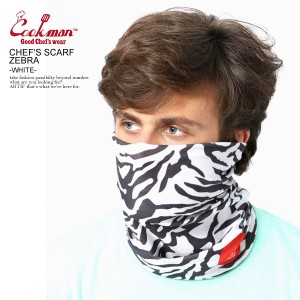 COOKMAN クックマン CHEF'S SCARF ZEBRA -WHITE- メンズ スカーフ フェイスマスク ネックウォーマー ストリート cookman atfacc