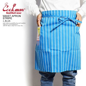 COOKMAN クックマン WAIST APRON STRIPE -L/BLUE- メンズ エプロン ウエストエプロン ストリート cookman atfacc