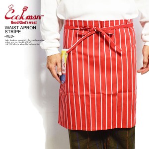 COOKMAN クックマン WAIST APRON STRIPE -RED- メンズ エプロン ウエストエプロン ストリート cookman atfacc