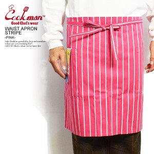 COOKMAN クックマン WAIST APRON STRIPE -PINK- メンズ エプロン ウエストエプロン ストリート cookman atfacc