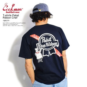 COOKMAN クックマン T-shirts Pabst Ribbon Chef -NAVY- メンズ Tシャツ 半袖 半袖Tシャツ ストリート cookman tシャツ atftps