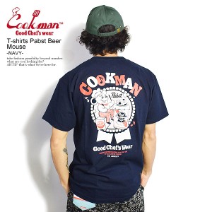 COOKMAN クックマン T-shirts Pabst Beer Mouse -NAVY- メンズ Tシャツ 半袖 半袖Tシャツ ストリート cookman tシャツ atftps