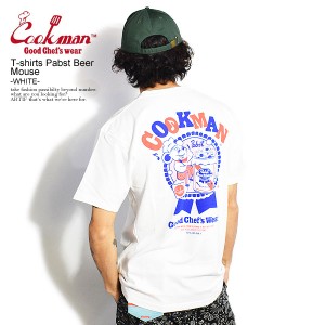 COOKMAN クックマン T-shirts Pabst Beer Mouse -WHITE- メンズ Tシャツ 半袖 半袖Tシャツ ストリート cookman tシャツ atftps