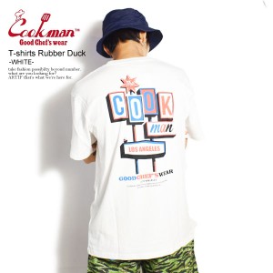 COOKMAN クックマン T-shirts Rubber Duck -WHITE- メンズ Tシャツ 半袖 半袖Tシャツ ストリート cookman tシャツ atftps