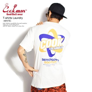 COOKMAN クックマン T-shirts Laundry -WHITE- メンズ Tシャツ 半袖 半袖Tシャツ ストリート cookman tシャツ atftps